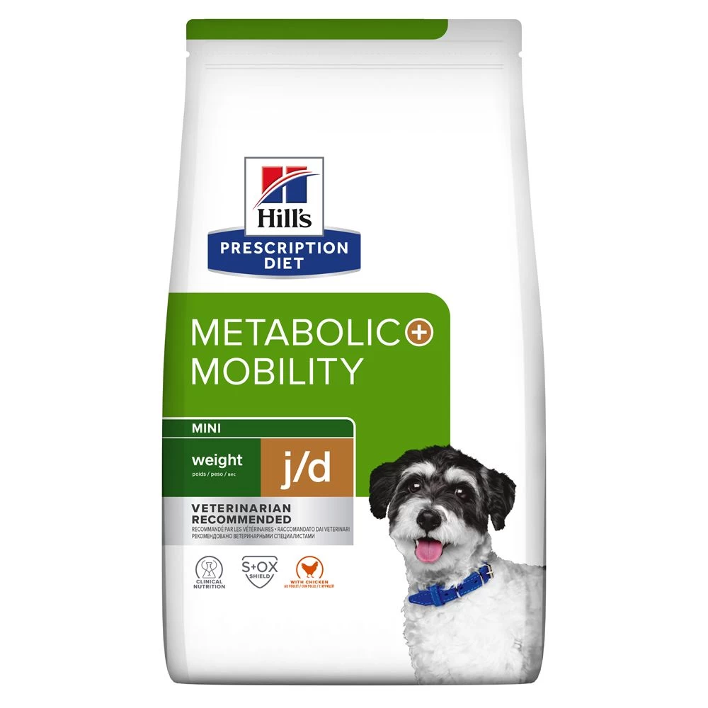Hill's Prescription Diet J/D Metabolic + Mobility Mini Croquettes Pour Petit Chien Au Poulet - 6Kg 3 Hill's Prescription Diet J/D Metabolic + Mobility Mini Croquettes Pour Petit Chien Au Poulet - 6Kg