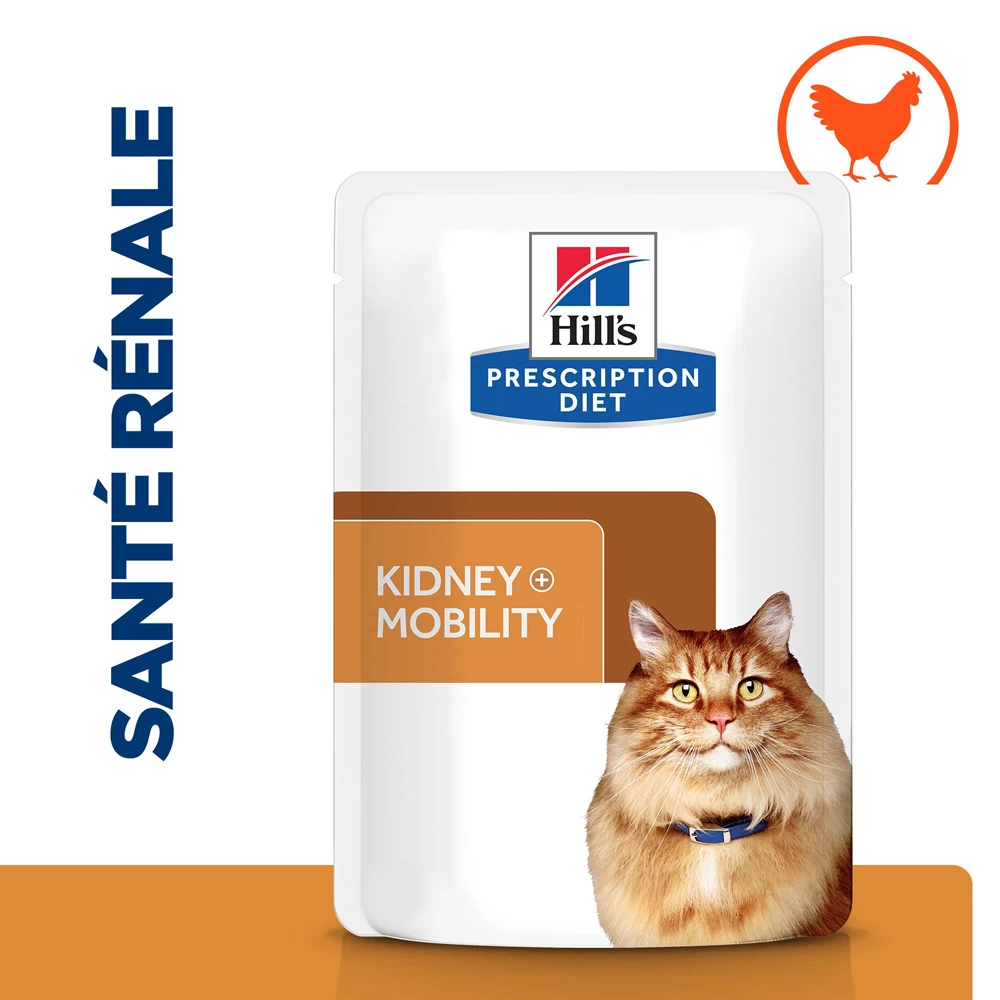 Hill's Prescription Diet K/D + Mobility Sachets Repas Pour Chat Au Poulet 12 X 85g 4 Hill's Prescription Diet K/D + Mobility Sachets Repas Pour Chat Au Poulet 12 X 85g – Image 2