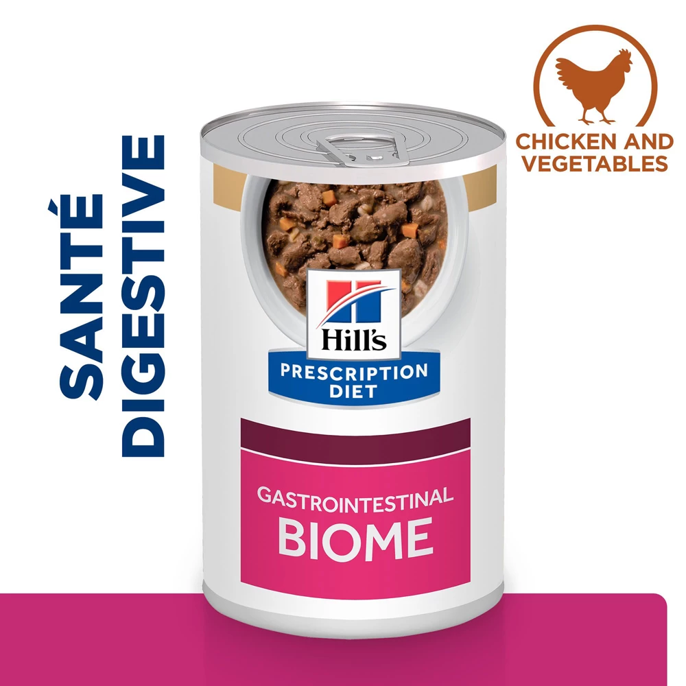 Hill's Prescription Diet Gastrointestinal Biome Mijoté Pour Chien 12x345g 4 Hill's Prescription Diet Gastrointestinal Biome Mijoté Pour Chien 12x345g – Image 2
