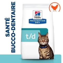 Hill's Prescription Diet T/D Croquettes Pour Chat Au Poulet 1,5Kg 9 Hill's Prescription Diet T/D Croquettes Pour Chat Au Poulet 1,5Kg -Hill's 52742041995 1 FR