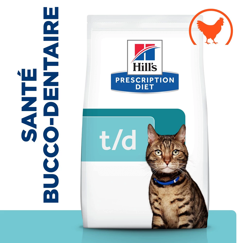 Hill's Prescription Diet T/D Croquettes Pour Chat Au Poulet 1,5Kg 4 Hill's Prescription Diet T/D Croquettes Pour Chat Au Poulet 1,5Kg – Image 2