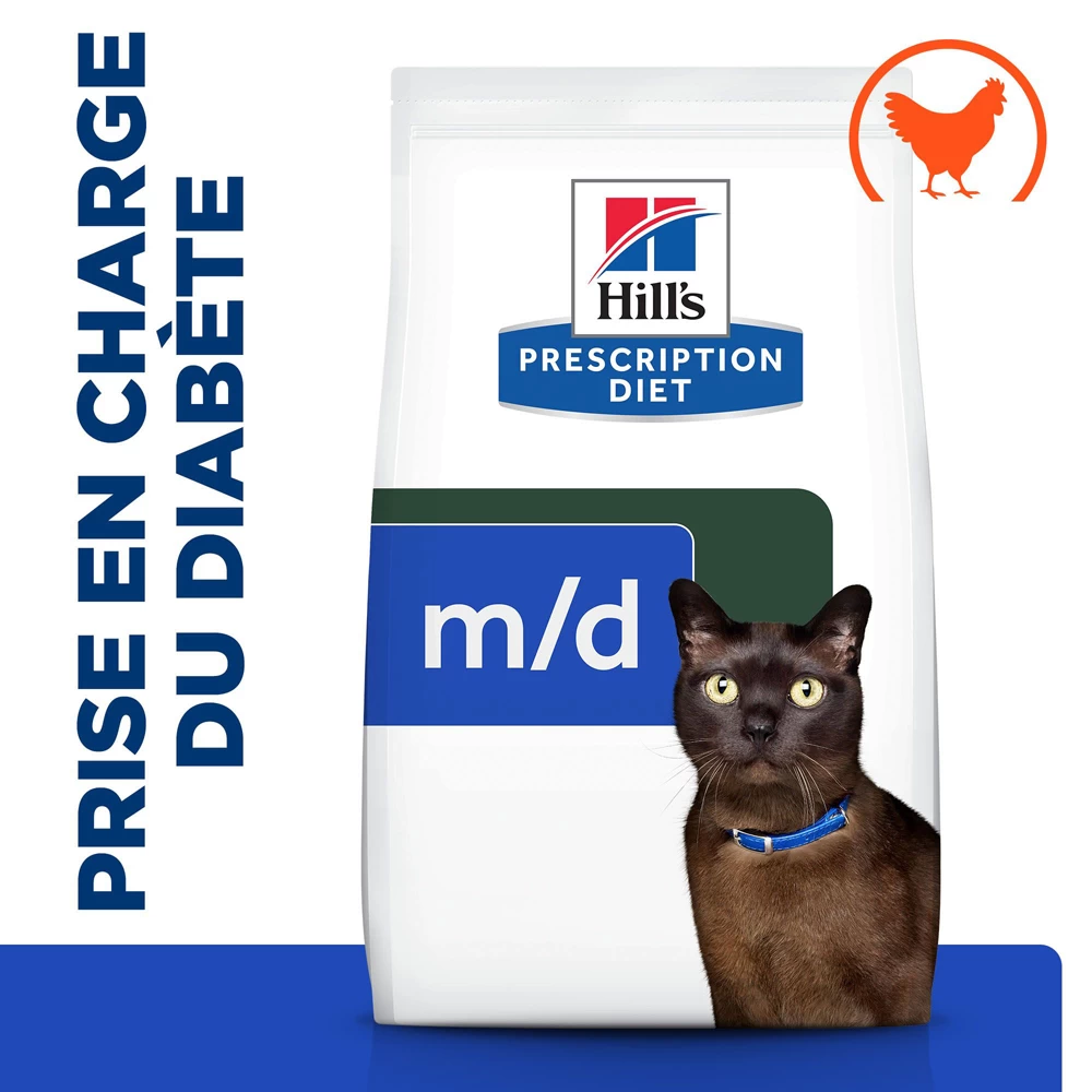 Hill's Prescription Diet M/d Diabète Croquettes Pour Chat Au Poulet 3kg 4 Hill's Prescription Diet M/d Diabète Croquettes Pour Chat Au Poulet 3kg – Image 2