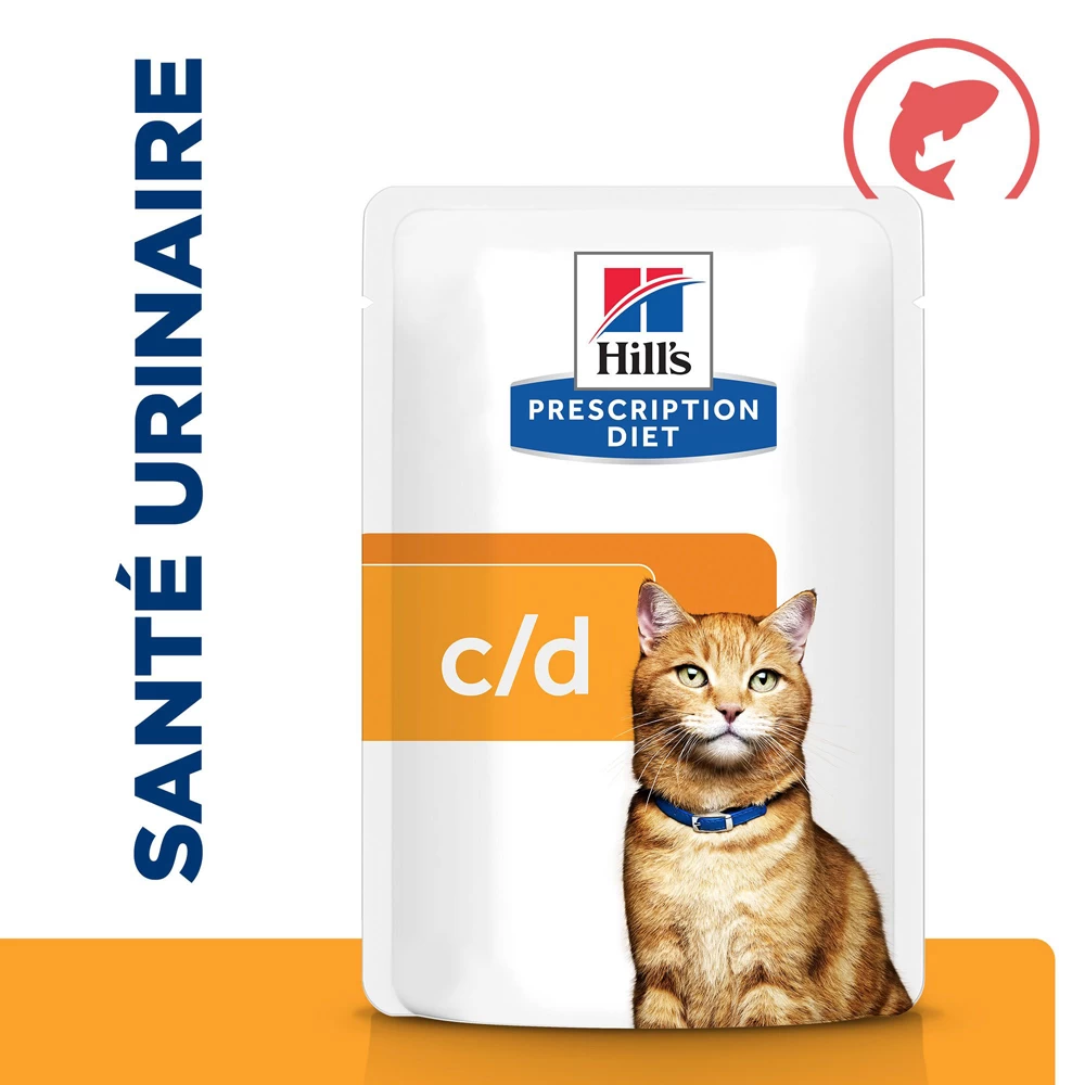 Hill's Prescription Diet C/D Urinary Multicare Sachets Pour Chat Au Saumon - 12 X 85g 4 Hill's Prescription Diet C/D Urinary Multicare Sachets Pour Chat Au Saumon - 12 X 85g – Image 2