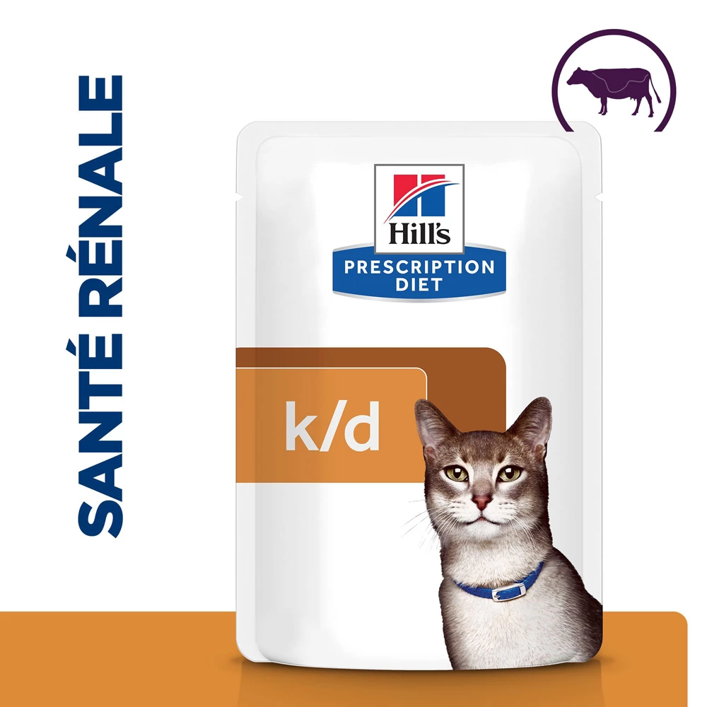 Hill's Prescription Diet K/D Sachets Pour Chat Au Boeuf - 12 X 85g 4 Hill's Prescription Diet K/D Sachets Pour Chat Au Boeuf - 12 X 85g – Image 2