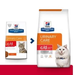 Hill's Prescription Diet Feline C/D Urinary Stress Au Poulet 8 Kg -Hill's 52742284408 0 prescription diet chat c d urinary stress croquettes poulet 1 3