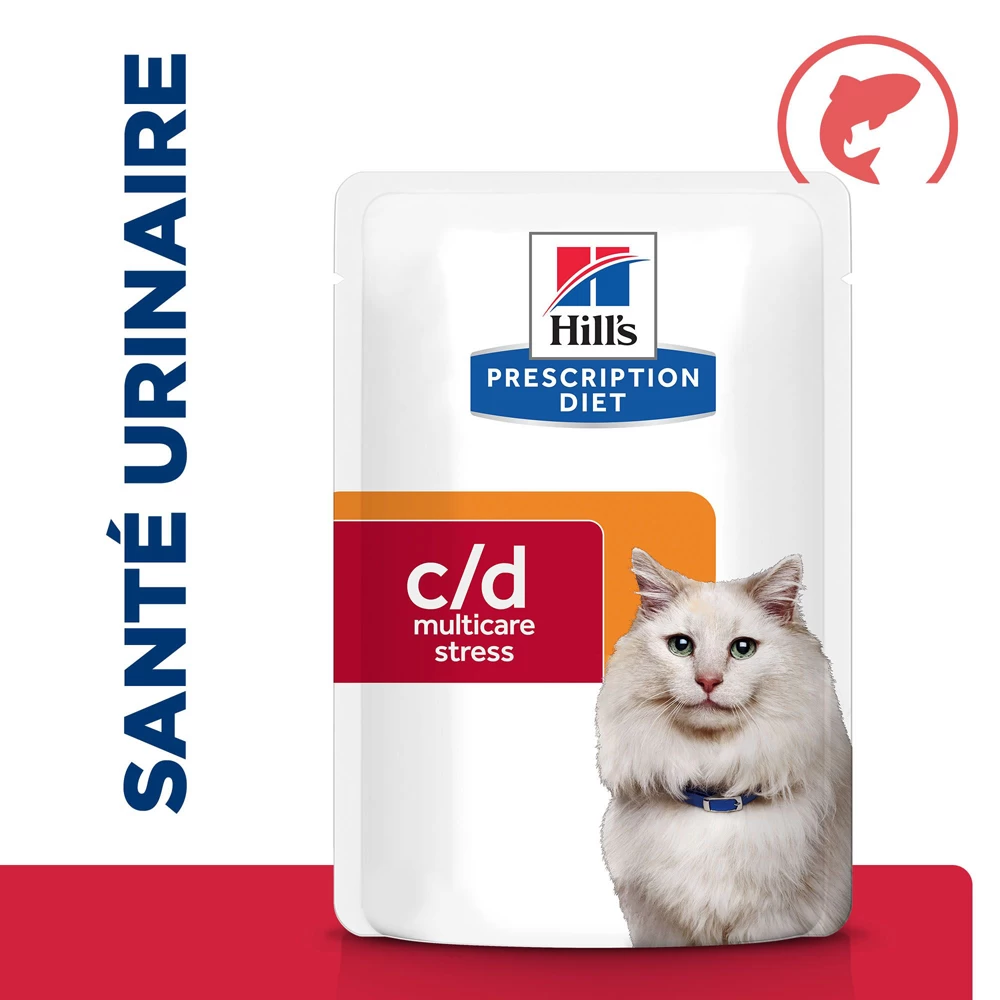 Hill's Prescription Diet C/D Urinary Stress Sachets Pour Chat Au Saumon - 12 X 85g 4 Hill's Prescription Diet C/D Urinary Stress Sachets Pour Chat Au Saumon - 12 X 85g – Image 2