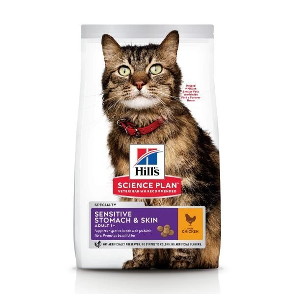 Hill's Science Plan Adult Sensitive Skin Pour Chat 1,5kg 3 Hill's Science Plan Adult Sensitive Skin Pour Chat 1,5kg