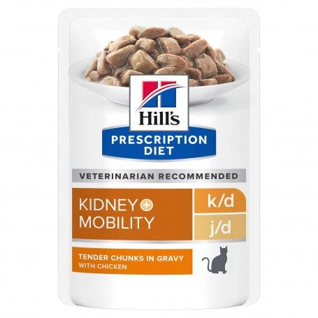 K/D J/D Kidney+Mobility Sachet Repas Pour Chat Poulet 3 K/D J/D Kidney+Mobility Sachet Repas Pour Chat Poulet