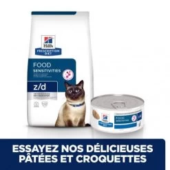 Z/d Food Sensitivities Croquettes Pour Chat -Hill's feline z d food sensitivities activ biome 2