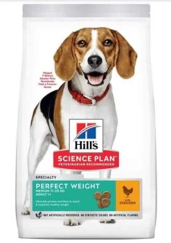 Hill's Science Plan Hill's Science Plan Canine Adult Perfect Weight Medium Poulet 12 Kg