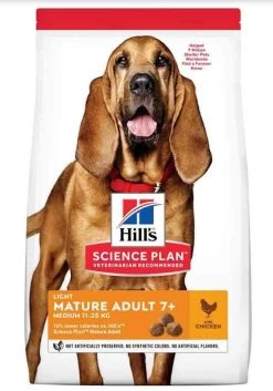 Hill's Science Plan Hill's Science Plan Canine Mature Adult 7+ Light Medium Poulet 14 Kg