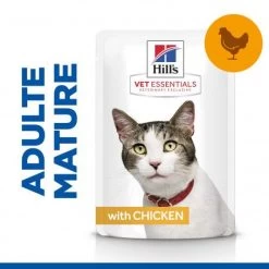 Vet Essentials Feline Mature Adult 7+ Poulet Sachet Repas -Hill's vet essentials feline mature adult 7 poulet sachet repas 2